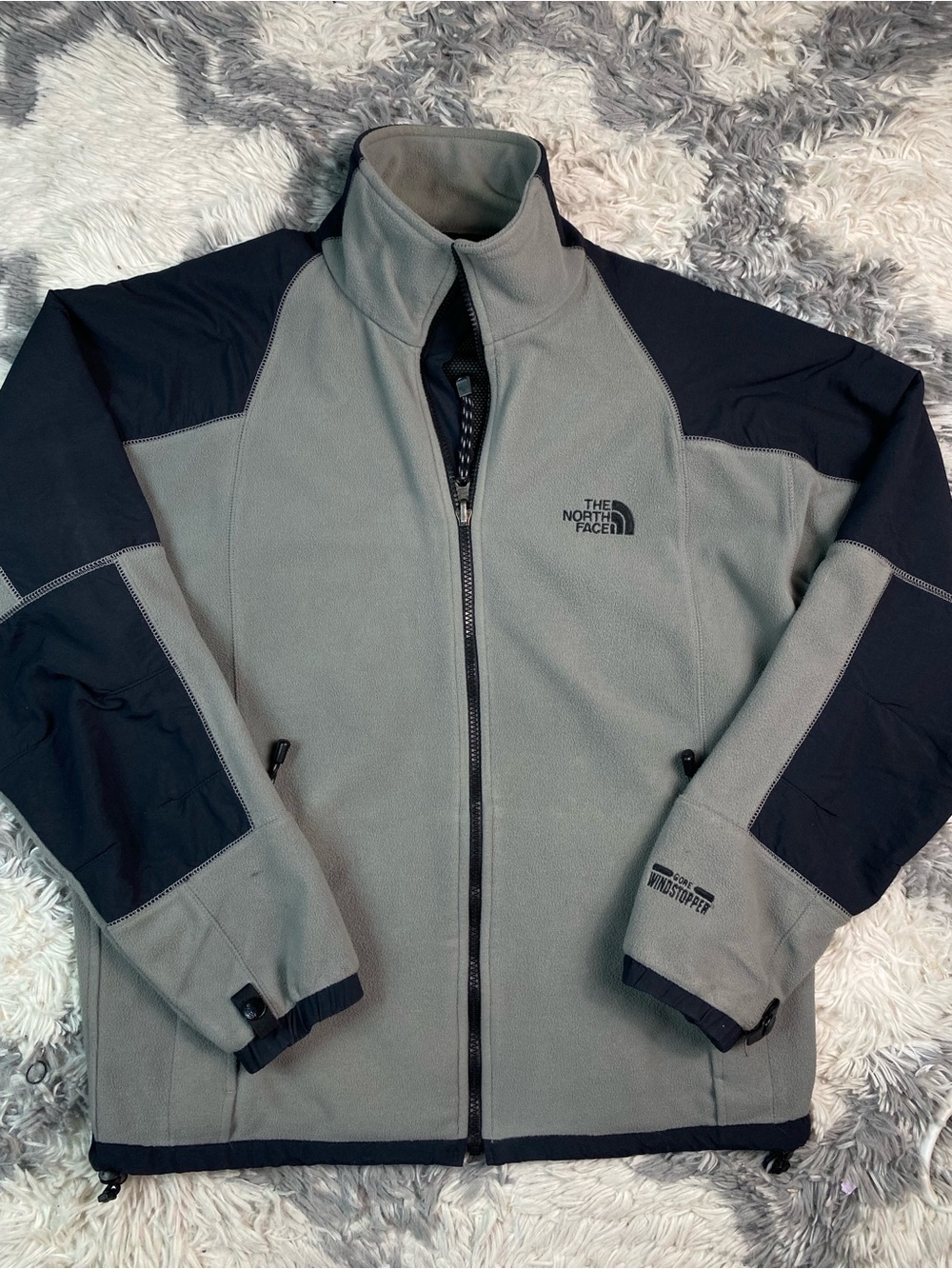 The North Face Vintage Gore Windstopper Pamir Fleece Full Zip Jacket Black Men's
